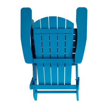 Blue Folding Adirondack Chair