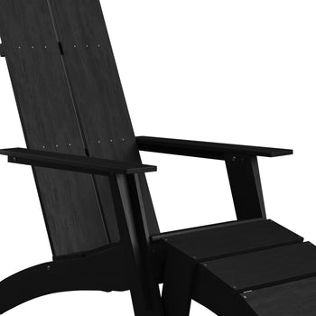 Black Chair & Ottoman Set