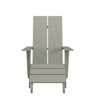 Gray Chair & Ottoman Set