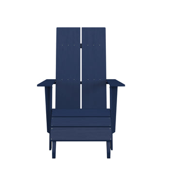 Navy Chair & Ottoman Set