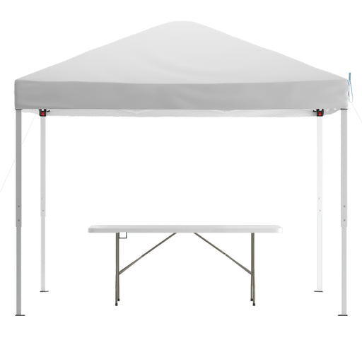 White Canopy & Folding Table