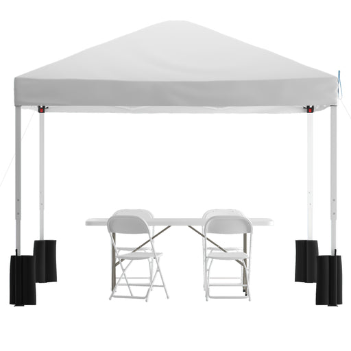 White Canopy & Folding Table