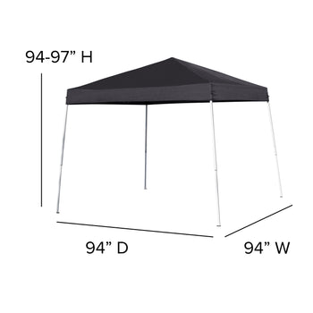 8'x8' Black Pop Up Canopy