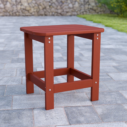Red Adirondack Side Table