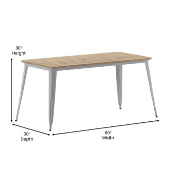 30x60 BR/SIL Dining Table