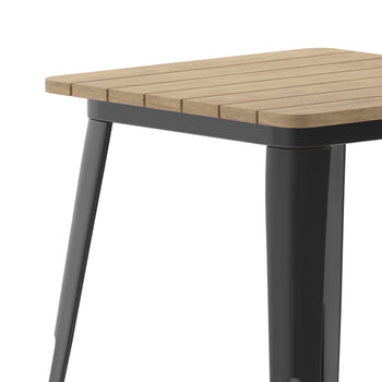 23.75" SQ BR/BK Dining Table