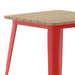 23.75" SQ BR/RED Dining Table