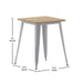 23.75" SQ BR/SIL Dining Table