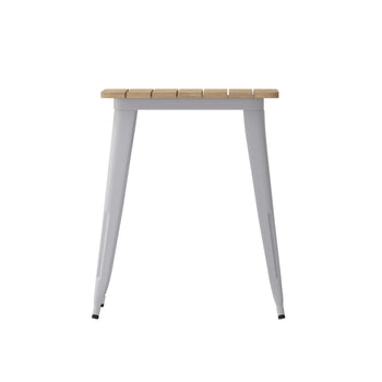 23.75" SQ BR/SIL Dining Table