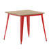 31.5" SQ BR/RED Dining Table