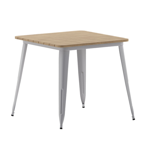 31.5" SQ BR/SIL Dining Table