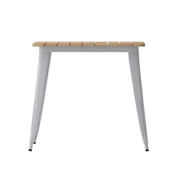 31.5" SQ BR/SIL Dining Table