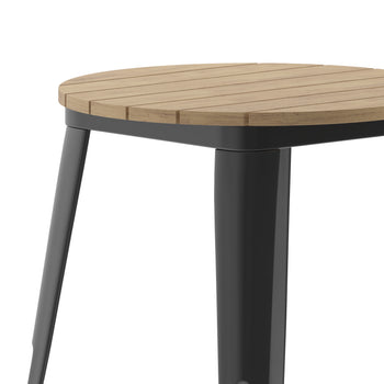 23.75" RD BR/BK Dining Table