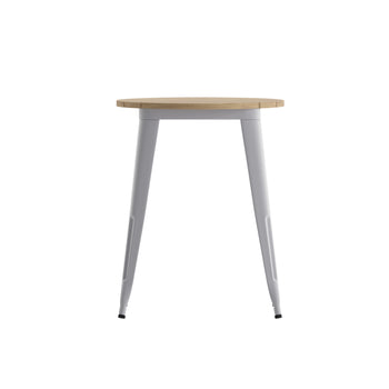 23.75" RD BR/SIL Dining Table