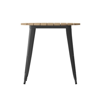 30" RD BR/BK Dining Table