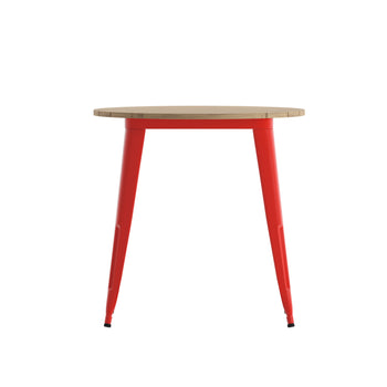 30" RD BR/RED Dining Table