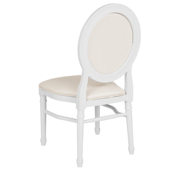 White Round Back Dining Chair