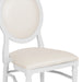 White Round Back Dining Chair