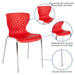 Red Plastic Stack Chair