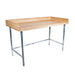 BK Resources MBTSOB-4830 Hard Maple Bakers Top Table, Stainless Open Base, Oil Finish 48" L x 30" W