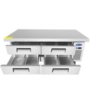 Atosa USA MGF8454 76-Inch Chef Base Refrigerated Equipment Stand
