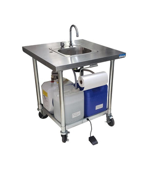 BK Resources MHS-V3030-H-DM Mobile Handwashing Sink Hot Water w/Deckmount