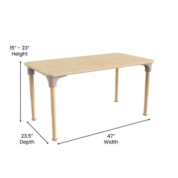 Beech Adjustable Table