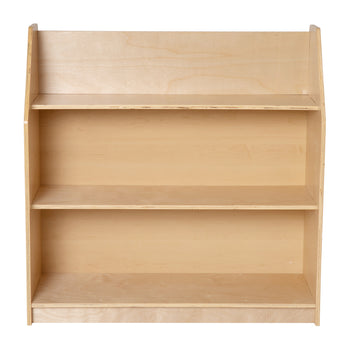 Natural Wood 3 Shelf Bookcase