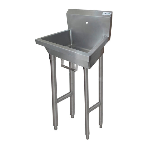 BK Resources MSHS-24F1B 24" Freestanding Single Station Handwash Sink with Splash Mount