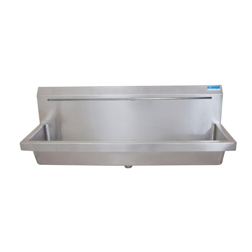 BK Resources MSU-48PG Stainless Steel 48" Urinal with Wall Mount Design, Brackets Included