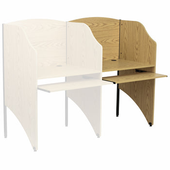 Oak Add-On Study Carrel