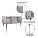 Grey Double Study Carrel