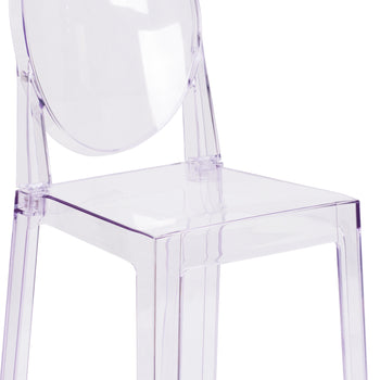 Clear Oval Back Ghost Chair