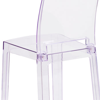 Clear Square Back Ghost Chair