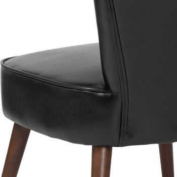 Black Leather Retro Chair