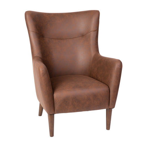 Dk Brown Wingback Accent Chair