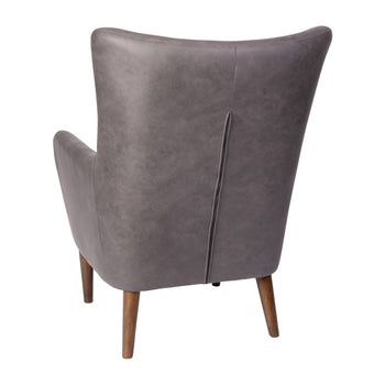 Dk Gray Wingback Accent Chair