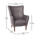 Dk Gray Wingback Accent Chair
