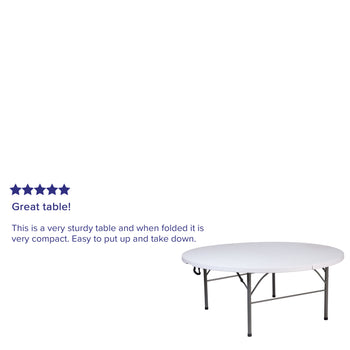 71RD White Plastic Fold Table