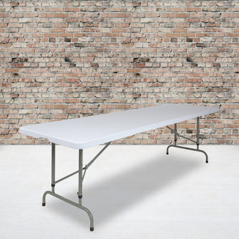 30x96 White Plastic Fold Table