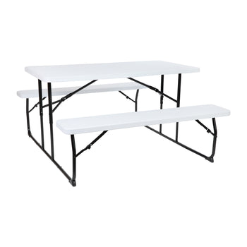 White Picnic Table/Bench