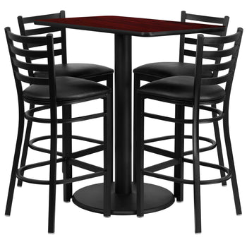 24x42 MA Bar Table-BK VYL Seat