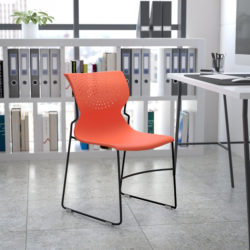 Orange Plastic Stack Chair