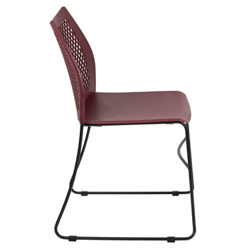 Burgundy Plastic Stack Chair