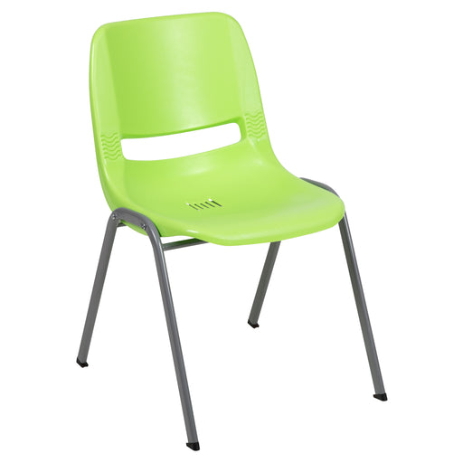 Green Shell Stack Chair