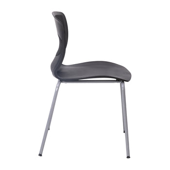 Black Plastic Stacking Chair