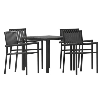 5PC Black Table and Chairs Set