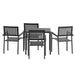 5PC Black Table and Chairs Set