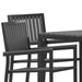 5PC Black Table and Chairs Set