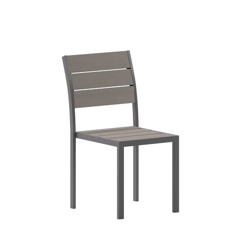 Gray/Gray Armless Patio Chair